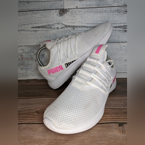 Size 8.5 Women's 7Y - PUMA Star Vital White Pink Running Traing Soft Foam Insole - Picture 1 of 9